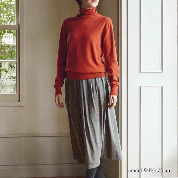 オーガニックコットン ニットタートルネック