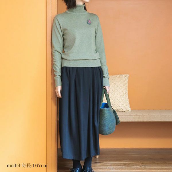 オーガニックコットン ニットタートルネック