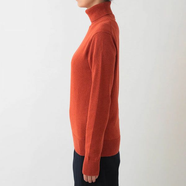 オーガニックコットン ニットタートルネック