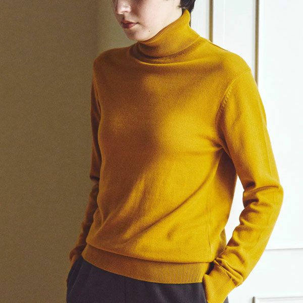 オーガニックコットン ニットタートルネック