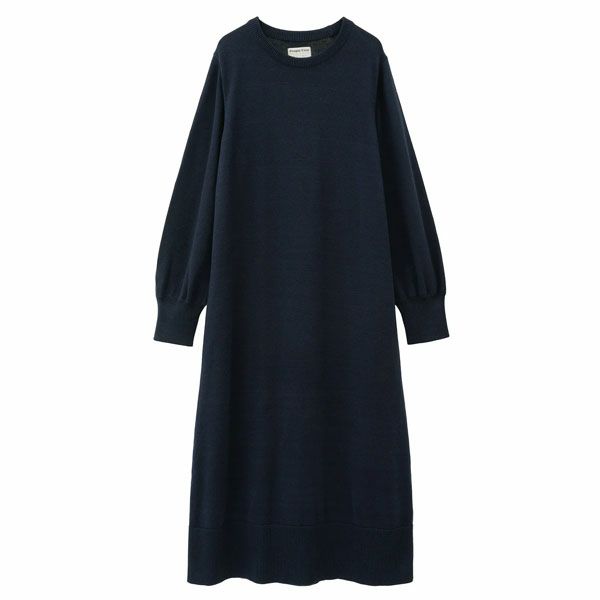 オーガニックコットン ニットシンプルワンピース