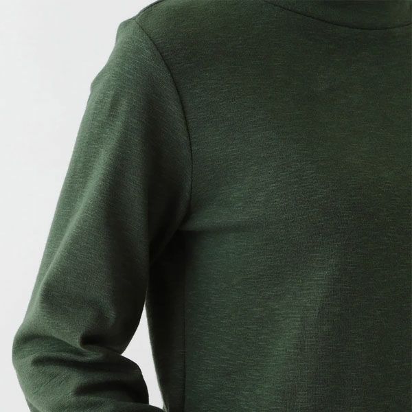 オーガニックコットン ストレッチスラブハイネックトップ