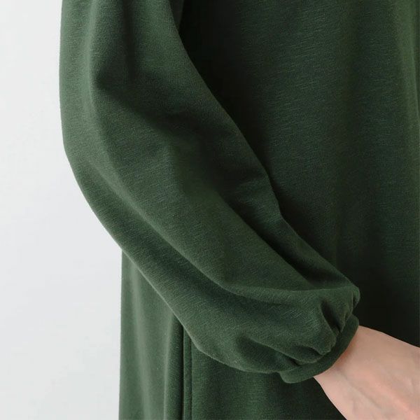 オーガニックコットン ストレッチスラブオフタートルワンピース