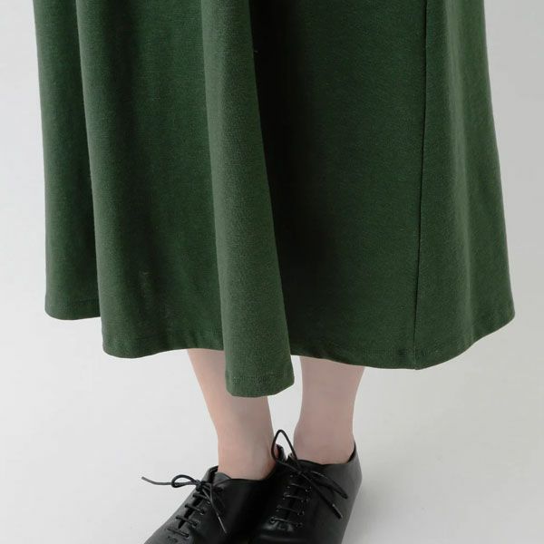 オーガニックコットン ストレッチスラブオフタートルワンピース