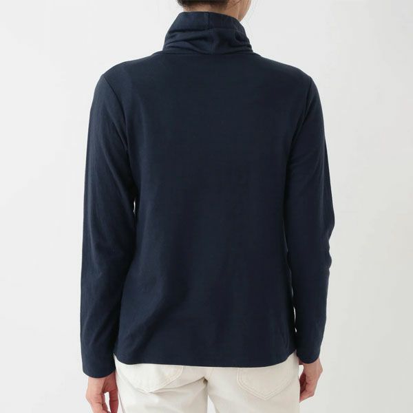 オーガニックコットン ダブルガーゼ オフタートルネック