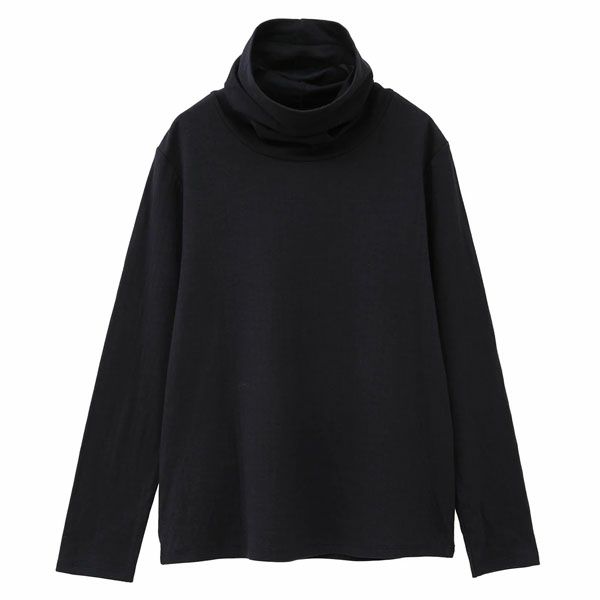 オーガニックコットン ダブルガーゼ オフタートルネック