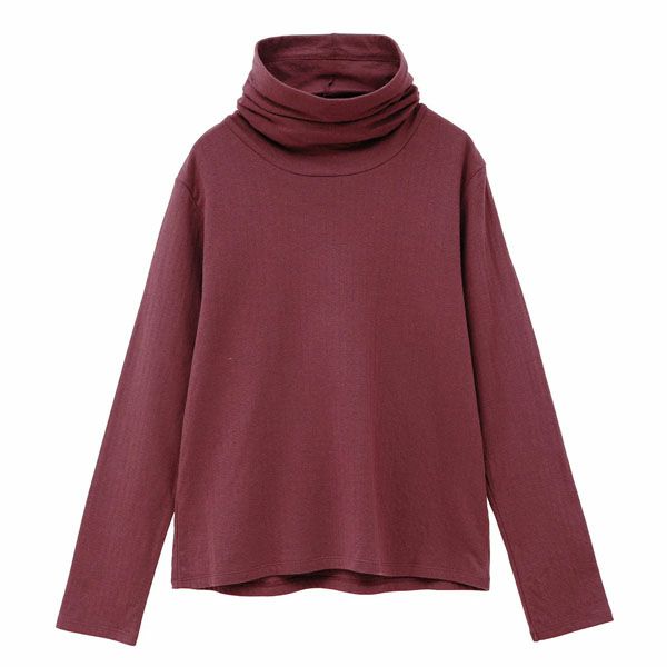 オーガニックコットン ダブルガーゼ オフタートルネック