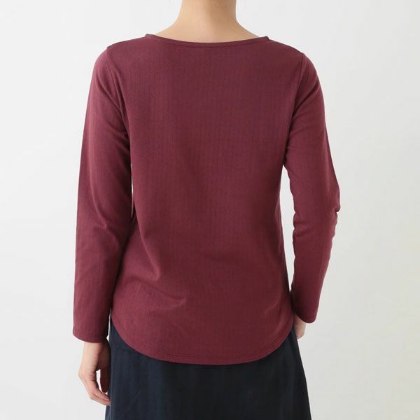 オーガニックコットン ダブルガーゼ ボートネック