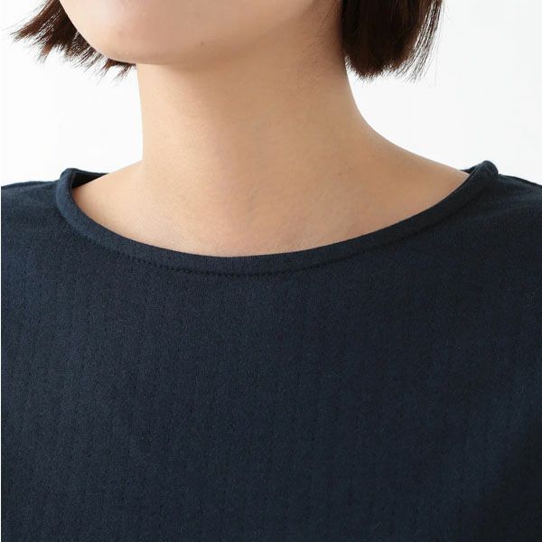 オーガニックコットン ダブルガーゼ ボートネック