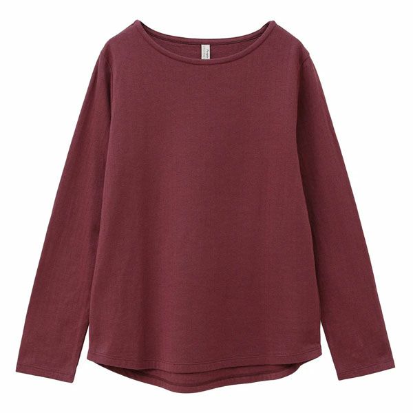 オーガニックコットン ダブルガーゼ ボートネック