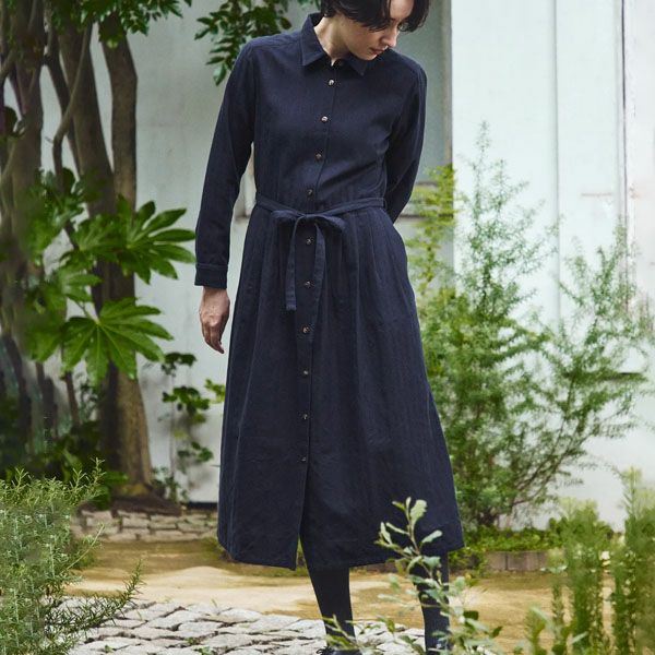 オーガニックコットン 手織りシーズンレスドレス