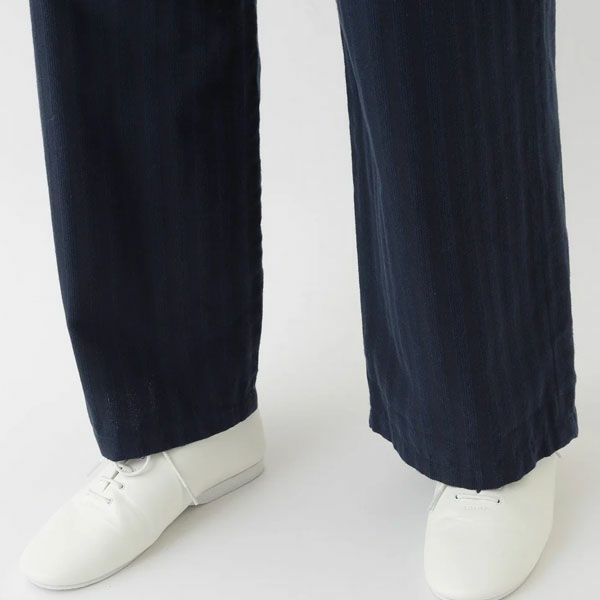 オーガニックコットン 手織りワイドパンツ