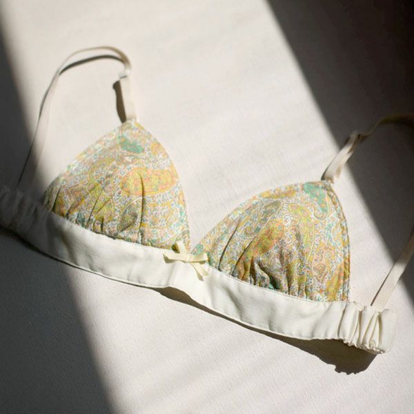 オーガニックコットン リバティプリント ペイズリー ブラ