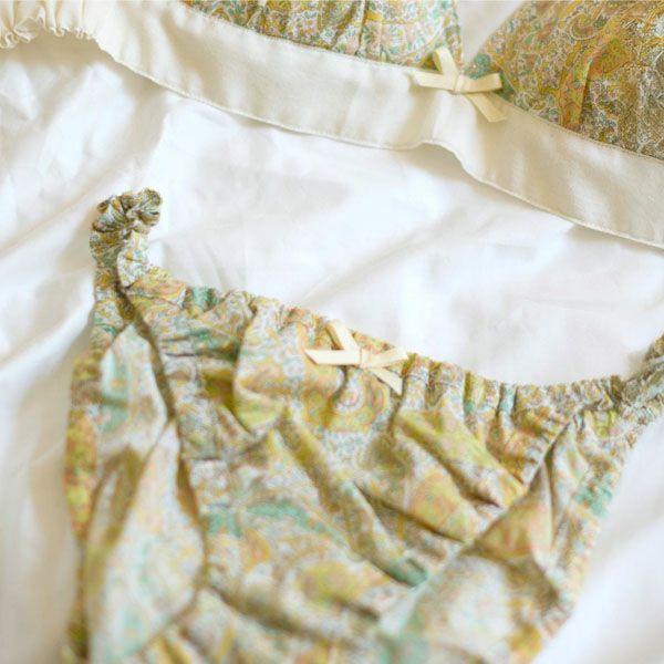 オーガニックコットン リバティプリント ペイズリー ストリングショーツ