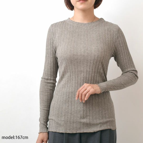 オーガニックコットン＆ヤク フォレストグレイ クループルオーバー