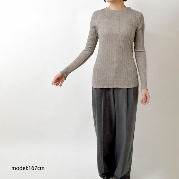 オーガニックコットン＆ヤク フォレストグレイ クループルオーバー