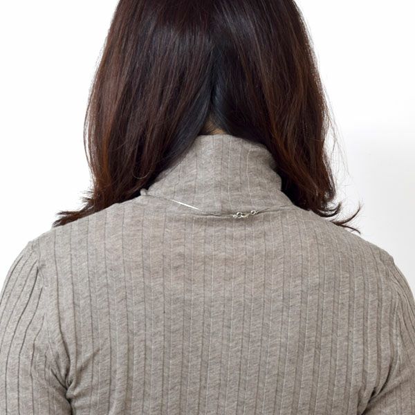 オーガニックコットン＆ヤク フォレストグレイ タートルプルオーバー