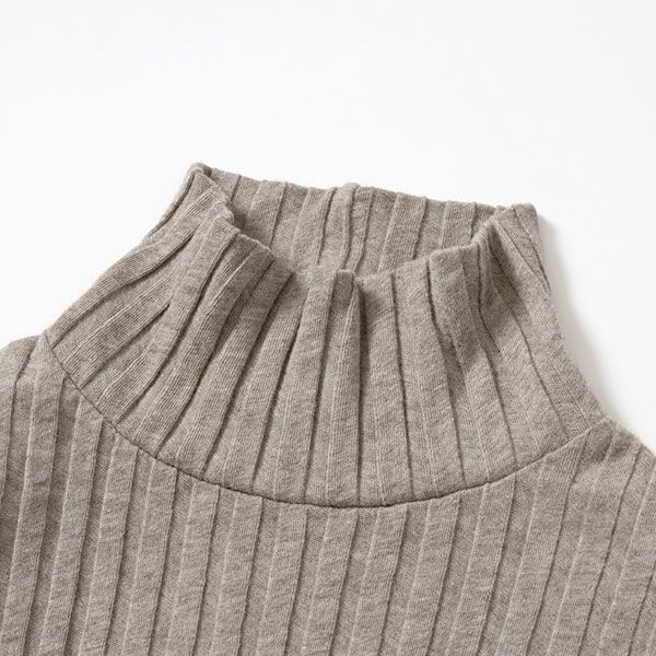 オーガニックコットン＆ヤク フォレストグレイ タートルプルオーバー