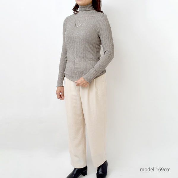 オーガニックコットン＆ヤク フォレストグレイ タートルプルオーバー