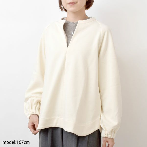 オーガニックコットン モクロディ キーネックプルオーバー