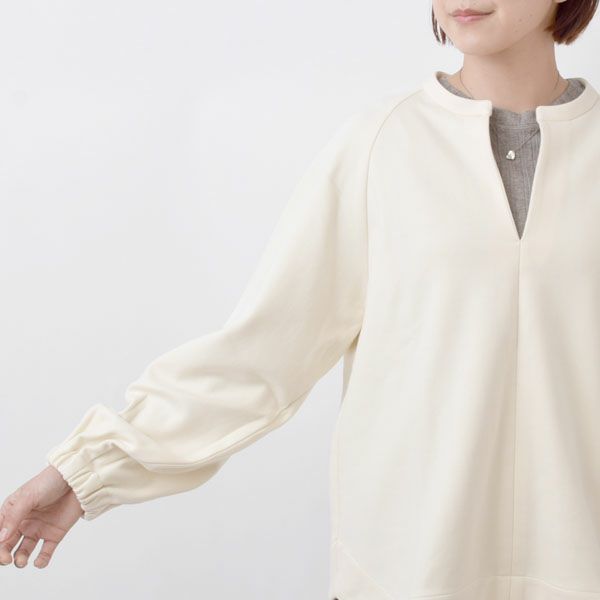 オーガニックコットン モクロディ キーネックプルオーバー