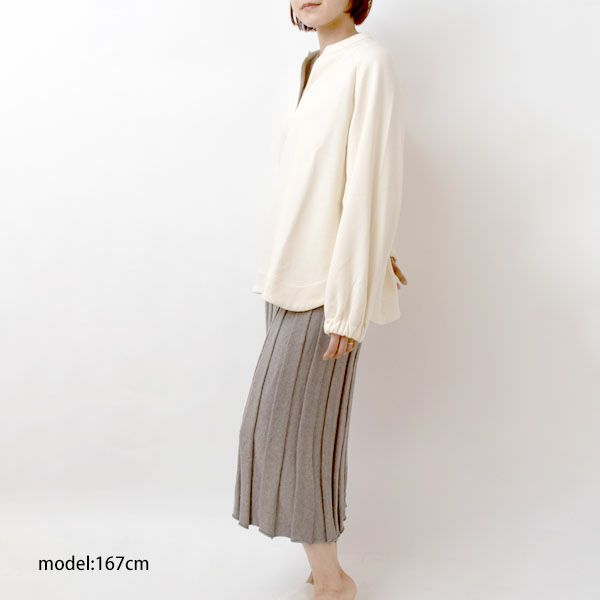 オーガニックコットン モクロディ キーネックプルオーバー