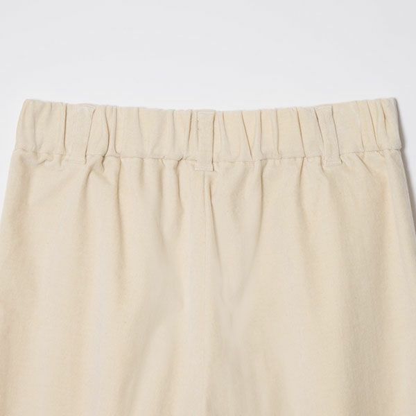 オーガニックコットン ストレッチ ノンコール タックパンツ