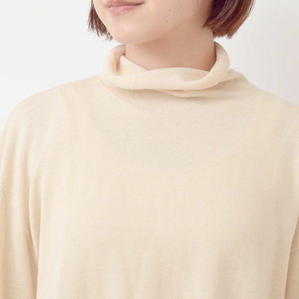 オーガニックコットン ニットタートルプルオーバー