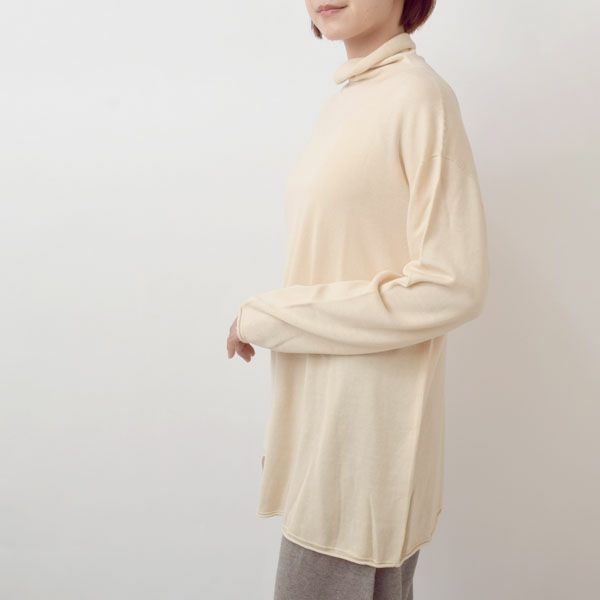 オーガニックコットン ニットタートルプルオーバー