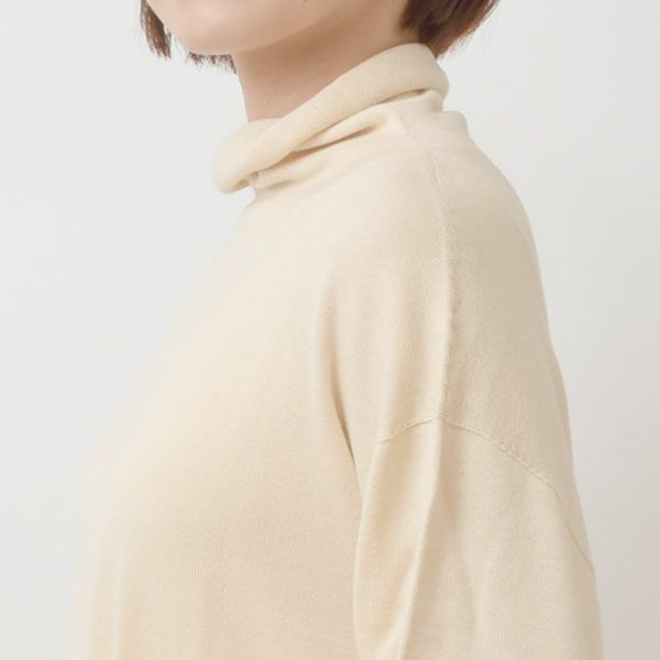 オーガニックコットン ニットタートルプルオーバー