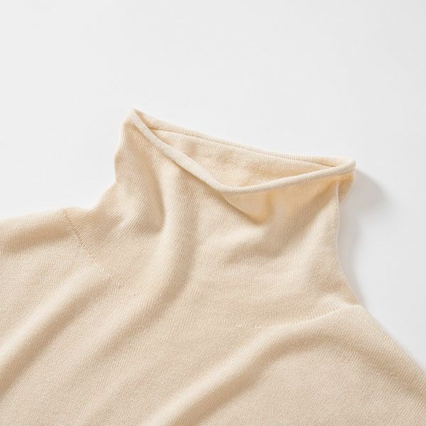 オーガニックコットン ニットタートルプルオーバー