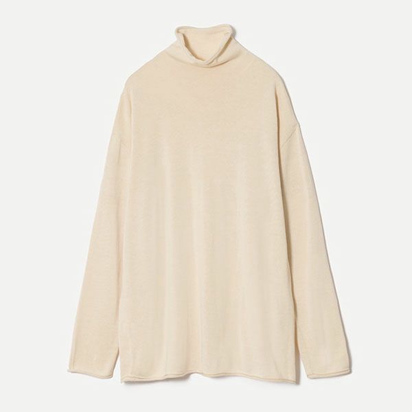 オーガニックコットン ニットタートルプルオーバー
