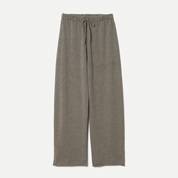 オーガニックコットン＆ヤク フォレストグレイ ニットパンツ