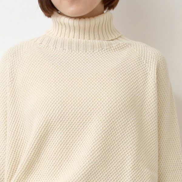 オーガニックコットン 鹿の子 ビッグタートルセーター