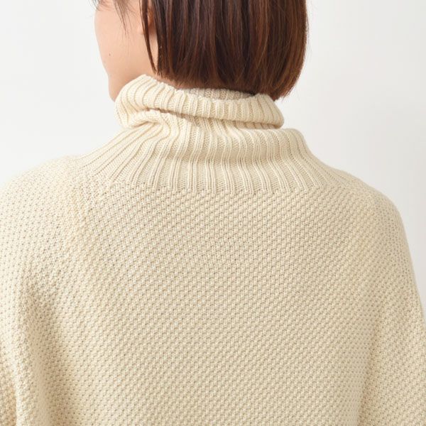 オーガニックコットン 鹿の子 ビッグタートルセーター