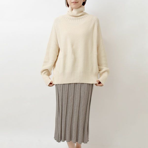 オーガニックコットン 鹿の子 ビッグタートルセーター