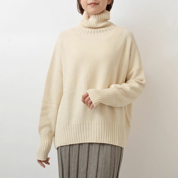 オーガニックコットン 鹿の子 ビッグタートルセーター
