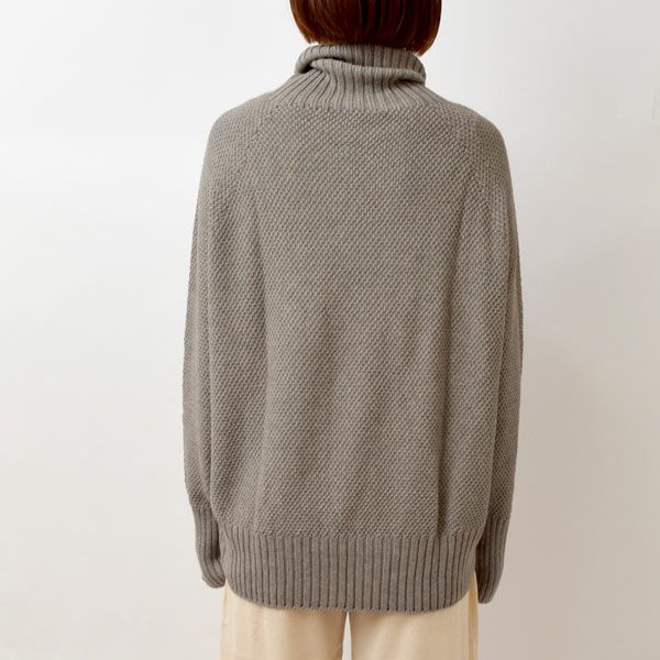 オーガニックコットン＆ヤク フォレストグレイ 鹿の子 ビッグタートル