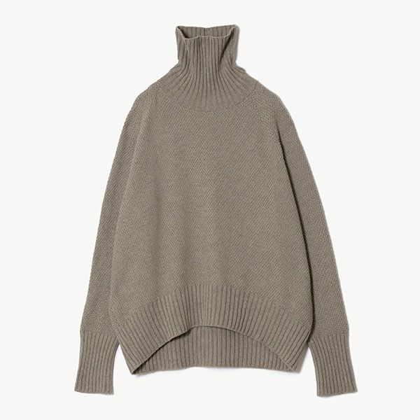 オーガニックコットン＆ヤク フォレストグレイ 鹿の子 ビッグタートル