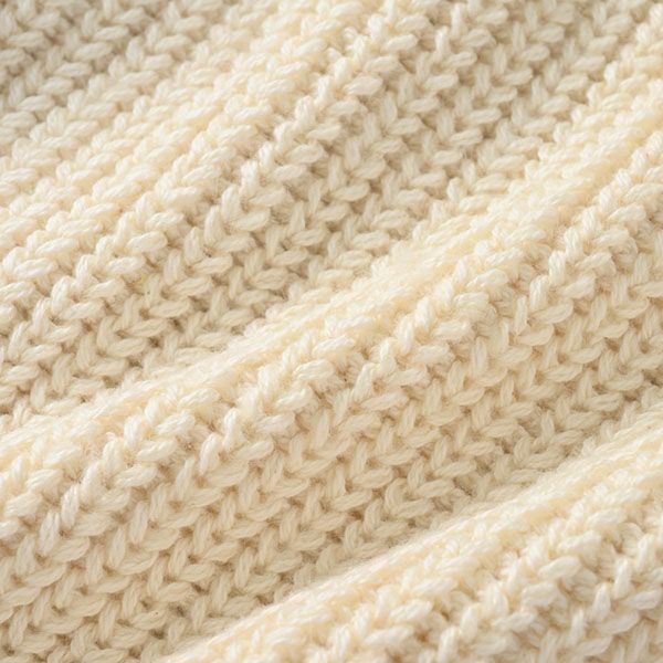 オーガニックコットン＆ウール ニットジップアップカーデ