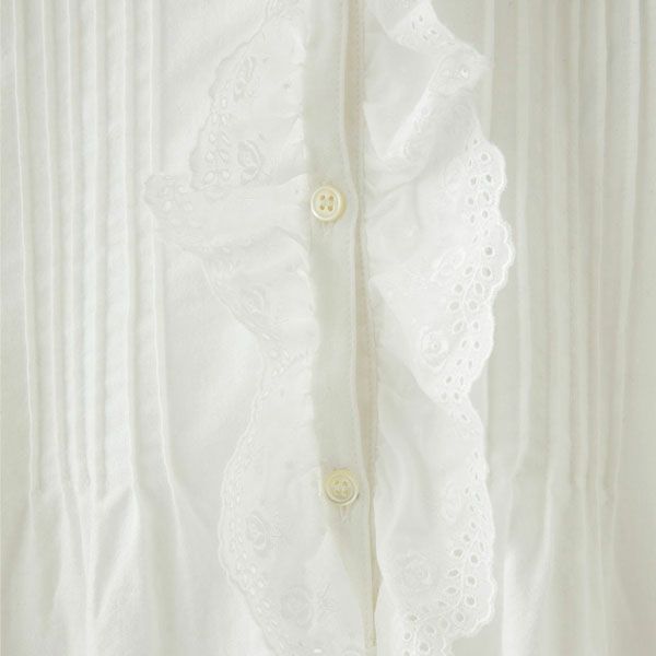 オーガニックコットン クラシックローズ レースワンピース