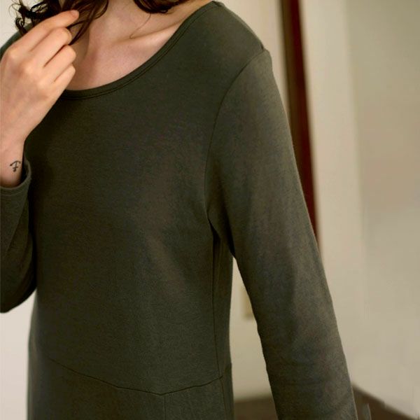 オーガニックコットン リラックスコットン フレアワンピース