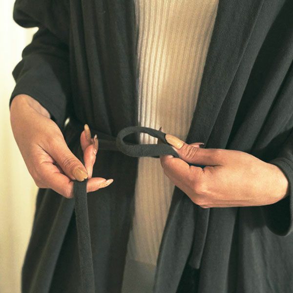 オーガニックコットン リラックスコットン タッセルガウン