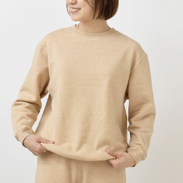 オーガニックコットン 裏起毛あったか スウェットシャツ