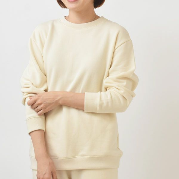 オーガニックコットン 裏起毛あったか スウェットシャツ