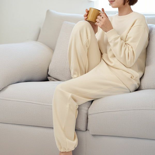 オーガニックコットン 裏起毛あったか スウェットパンツ