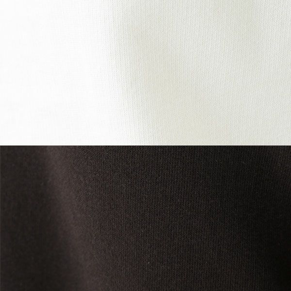 オーガニックコットン 裏起毛 フォールデッドネックトップ