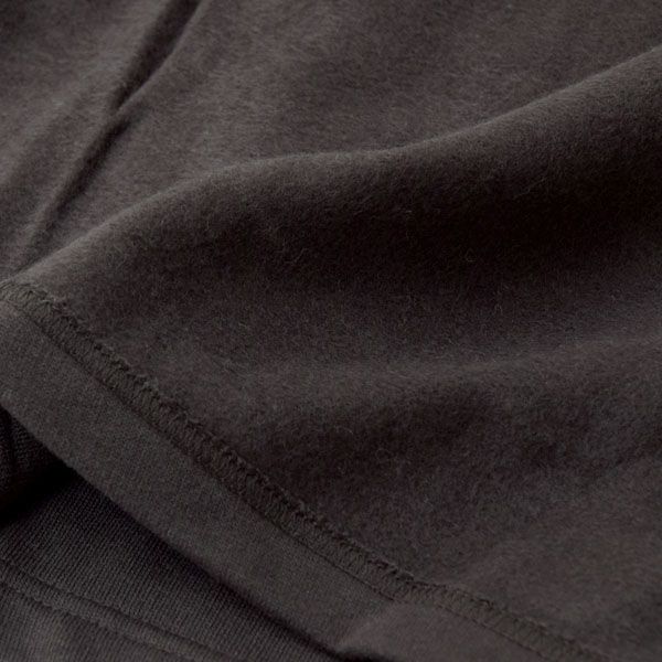 オーガニックコットン 裏起毛 フォールデッドネックトップ