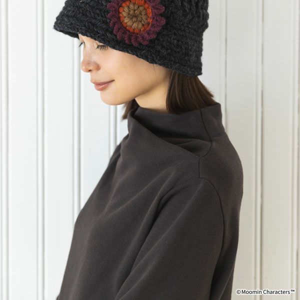 オーガニックコットン 裏起毛 フォールデッドネックトップ