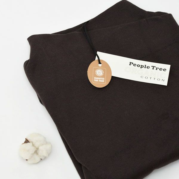 オーガニックコットン 裏起毛 フォールデッドネックトップ